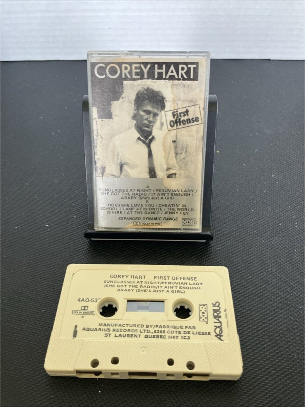 Corey Hart: First Offense Cassette Tape - Insert Damage